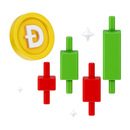 Crescimento do dogecoin  3D Icon