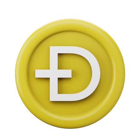 Dogecoin Doge Coin  3D Icon