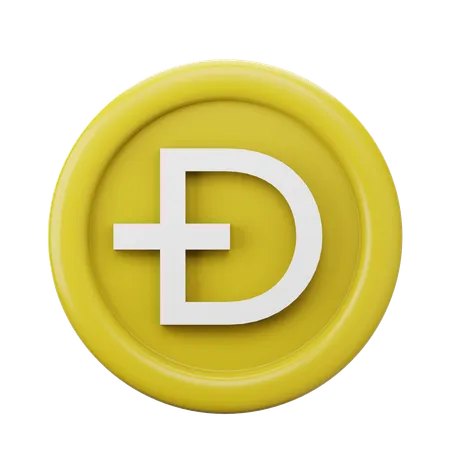 Dogecoin Doge Coin  3D Icon