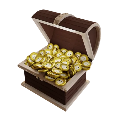 Dogecoin (DOGE) Treasure Chest  3D Icon