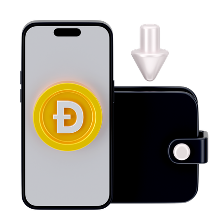 Dogecoin en ligne  3D Icon