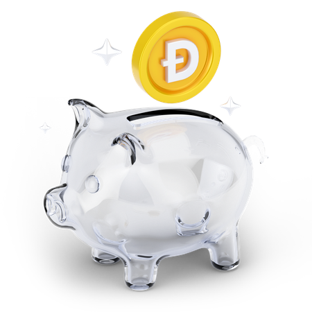 Épargne dogecoin  3D Icon