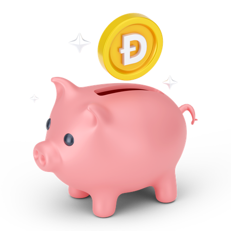 Épargne dogecoin  3D Icon