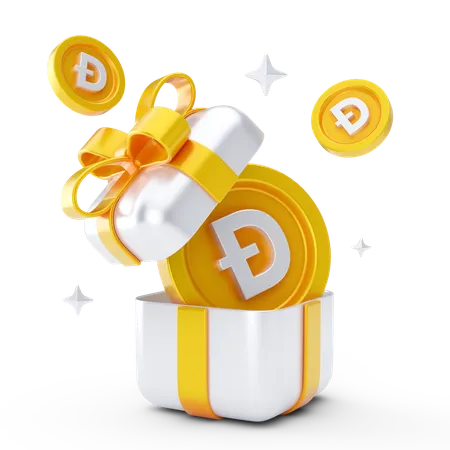 Dogecoin-Geschenk  3D Icon