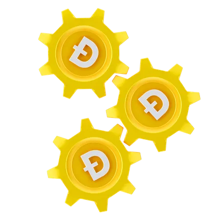 Gestão dogecoin  3D Icon