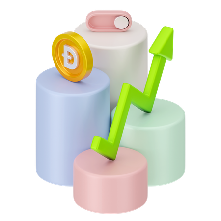 Dogecoin Growth  3D Icon