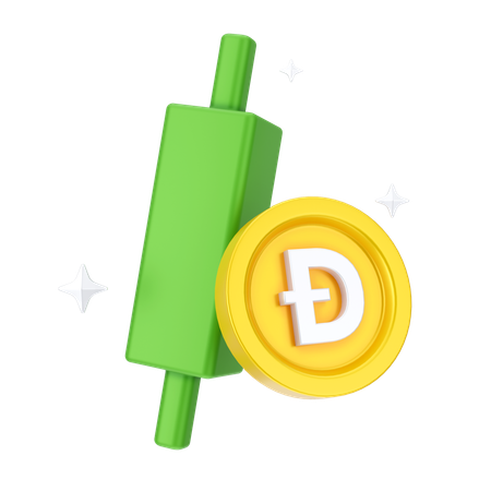 Dogecoin Growth  3D Icon