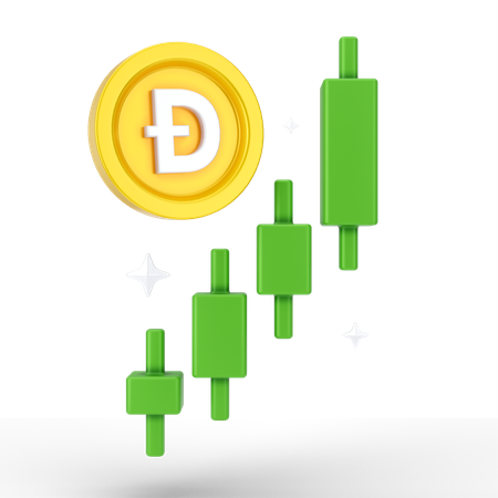 Dogecoin Growth  3D Icon