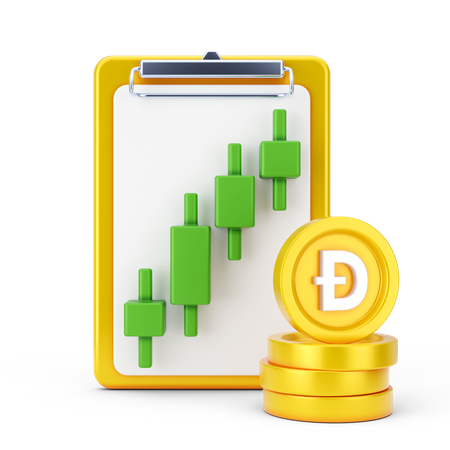 Dogecoin Growth Report  3D Icon