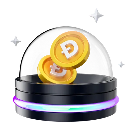 Dogecoin Hologram  3D Icon