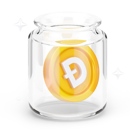 Pote de dogecoin  3D Icon