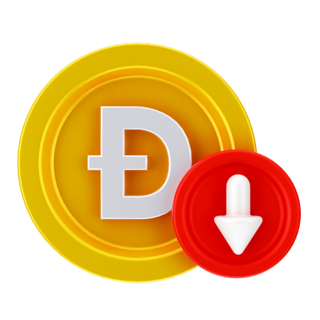 Dogecoin Loss  3D Icon