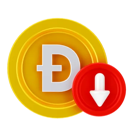 Dogecoin Loss  3D Icon