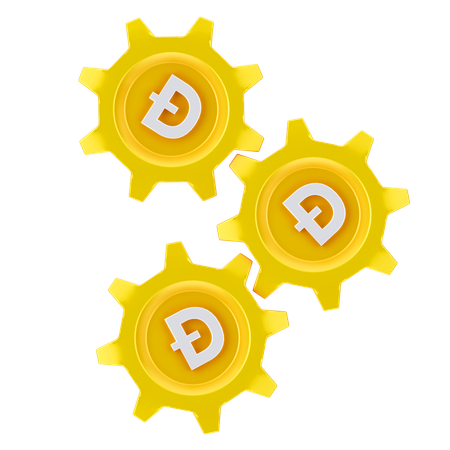 Dogecoin-Verwaltung  3D Icon