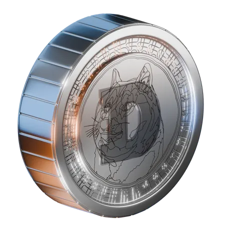 Moeda dogecoin  3D Icon