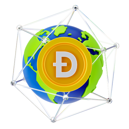 Dogecoin mondial  3D Icon