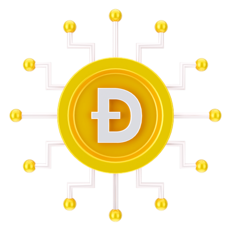 Dogecoin-Netzwerk  3D Icon