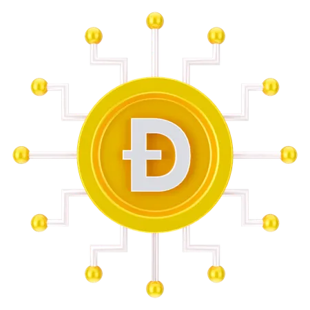 Dogecoin-Netzwerk  3D Icon