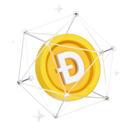 Dogecoin-Netzwerk  3D Icon