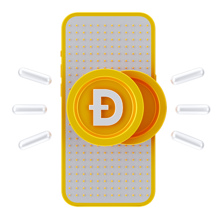 Dogecoin online  3D Icon