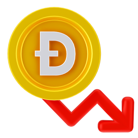 Perda de dogecoin  3D Icon