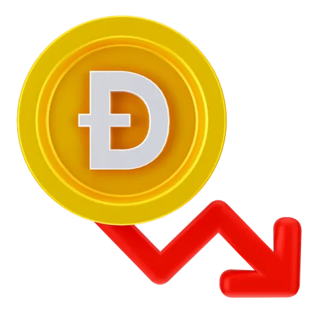 Perda de dogecoin  3D Icon