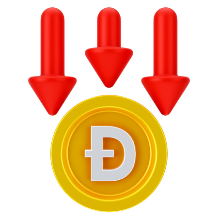 Perda de dogecoin  3D Icon