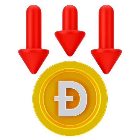 Perda de dogecoin  3D Icon