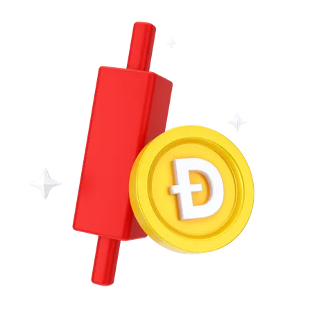 Perte de dogecoin  3D Icon