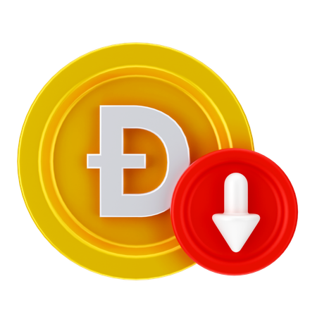 Perte de dogecoin  3D Icon