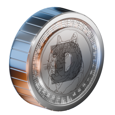 Pièce de monnaie dogecoin  3D Icon