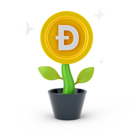 Dogecoin Plant  3D Icon