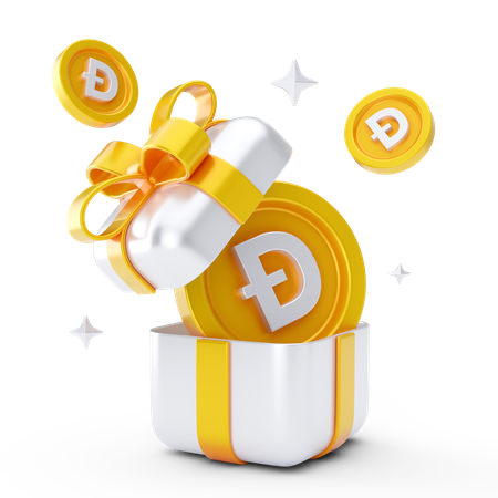 Presente dogecoin  3D Icon