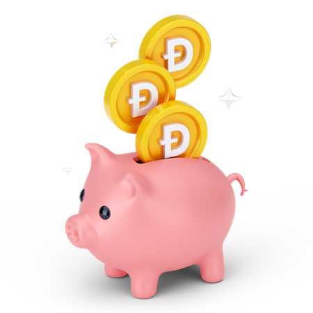 Dogecoin Savings  3D Icon