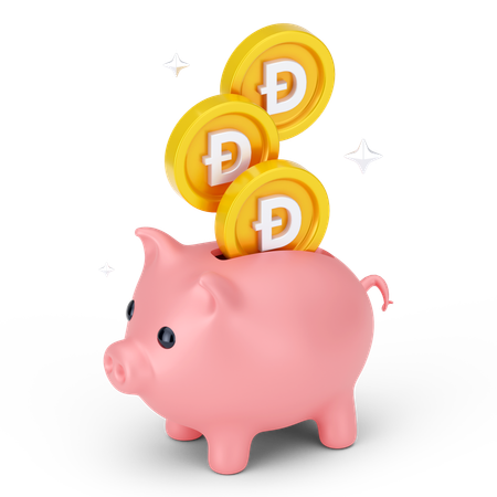 Dogecoin Savings  3D Icon