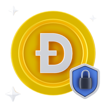 Dogecoin Security  3D Icon