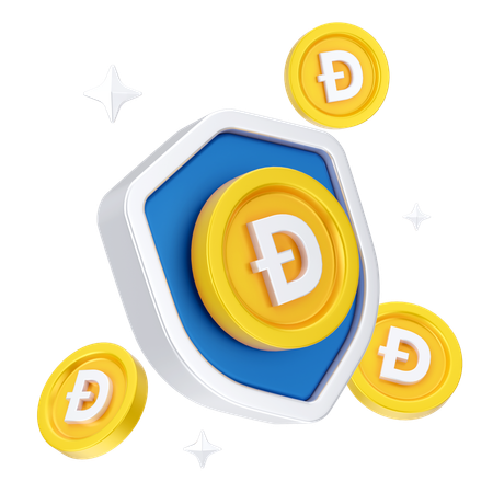 Dogecoin Security  3D Icon