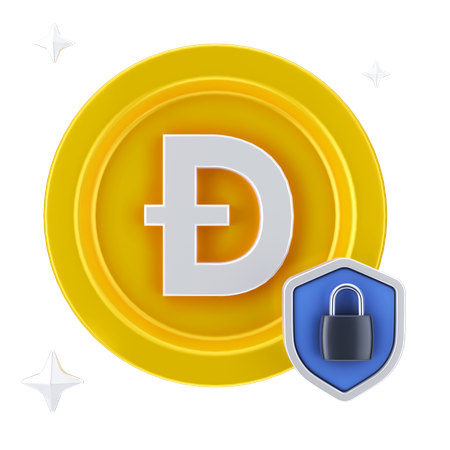 Segurança dogecoin  3D Icon