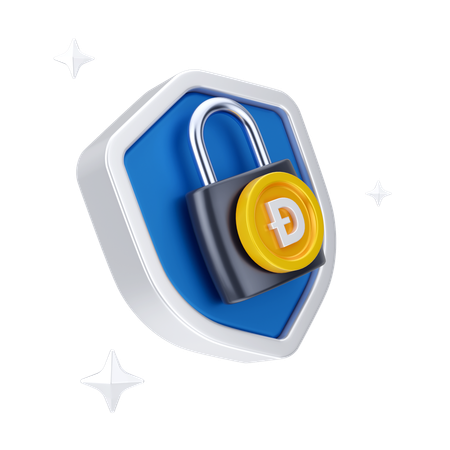 Segurança dogecoin  3D Icon