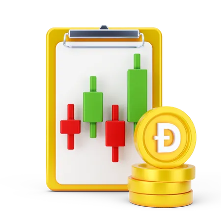 Dogecoin Trading  3D Icon