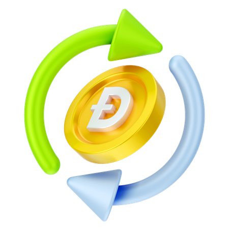 Troca de dogecoin  3D Icon