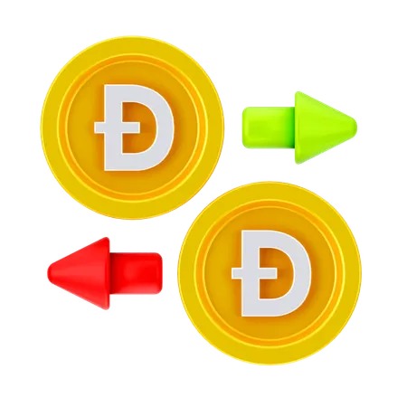 Troca de dogecoin  3D Icon