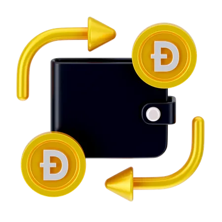 Troca de dogecoin  3D Icon