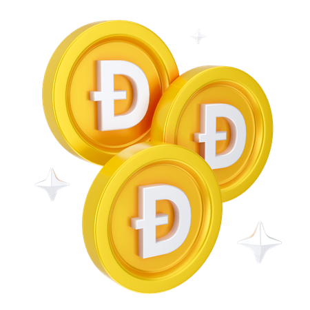 Dogecoins  3D Icon