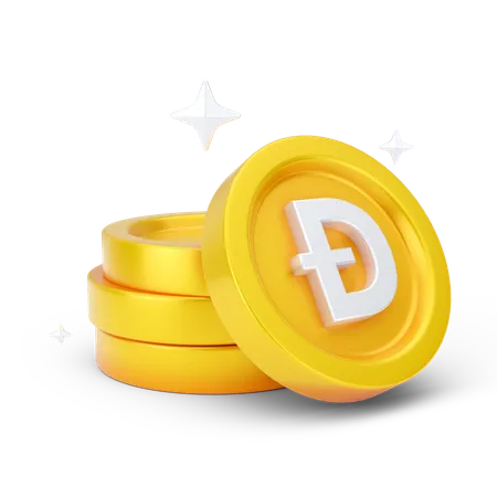 Dogecoins  3D Icon