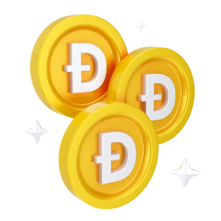 Dogecoins  3D Icon