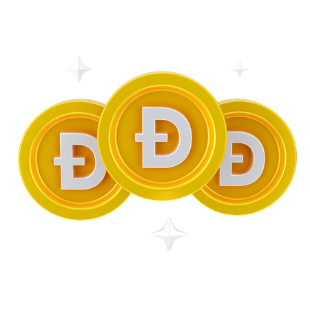 Dogecoins  3D Icon