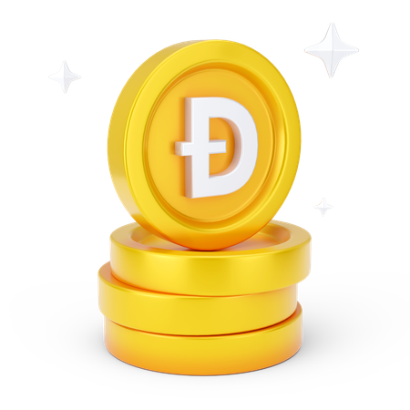 Dogecoins  3D Icon