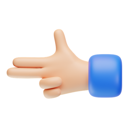 Symbole de la main du pistolet à doigt  3D Icon