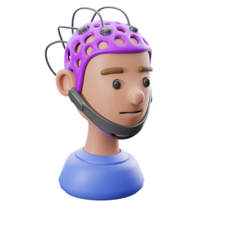 脳波検査をする  3D Icon